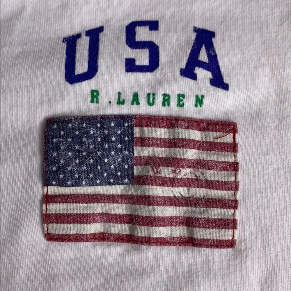 Polo Ralph Lauren USA patch short sleeve crewneck white T-shirt toddler
